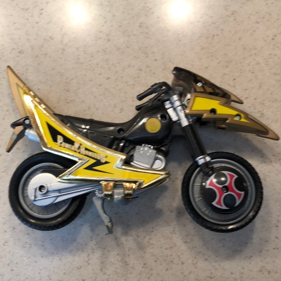 Vintage Power Rangers Ninja Storm Yellow Ranger Tsunami Cycle with Figure - Picture 5 of 5